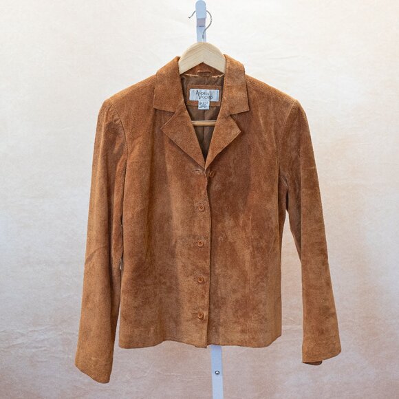 Vintage Tan Suede Leather Jacket - Picture 1 of 3